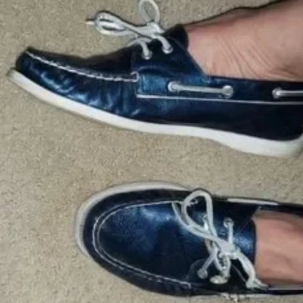 SPERRY Women Top Sider Metallic Boat Blue Shoes | 8.5 - Picture 1 of 13